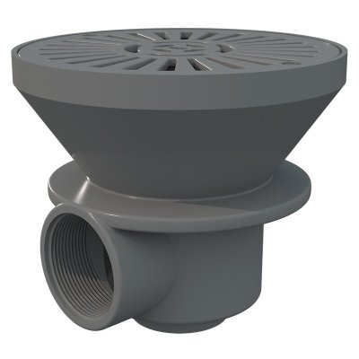 Sumidero circular pisc. horm. abs sal. 2'' color gris claro