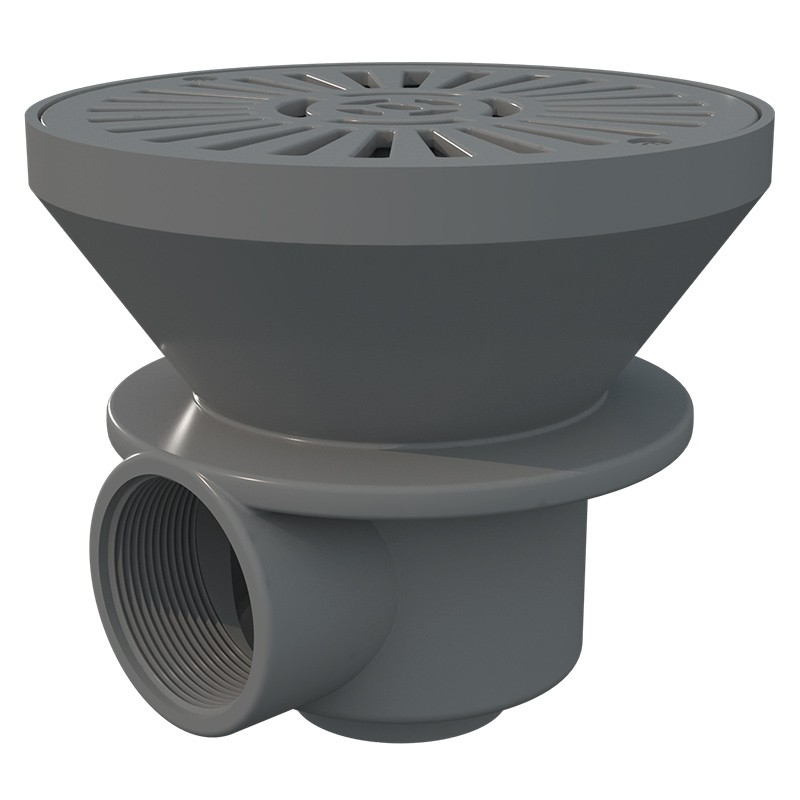 Sumidero circular pisc. horm. abs sal. 2'' color gris claro