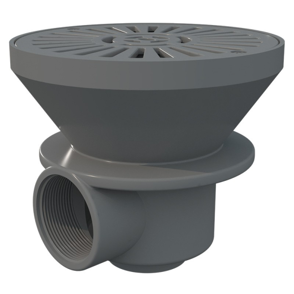 Sumidero circular pisc. horm. abs sal. 2'' color gris claro