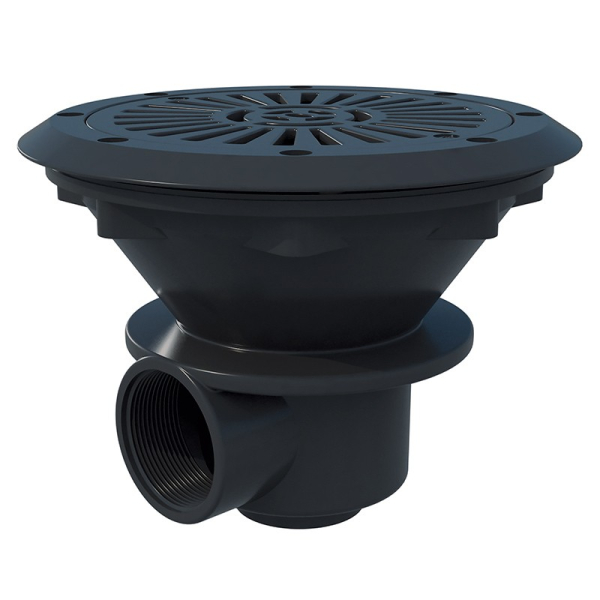 Sumidero pisc. pref. abs redondo ø210 sal. 2'' rejilla abs color