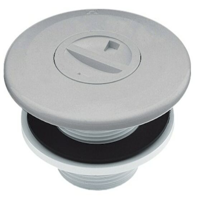 Boquilla aspiración pisc. pref. abs rosca d. 2'' tapon gris clar