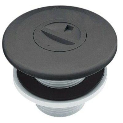 Boquilla aspiración pisc. pref. abs rosca d. 2'' tapon gris antr