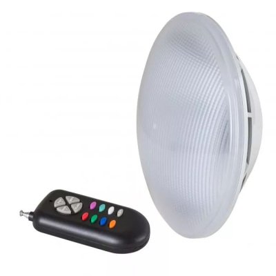 Lampara led par56 rgb c/mando rc 12vac, 900 lm