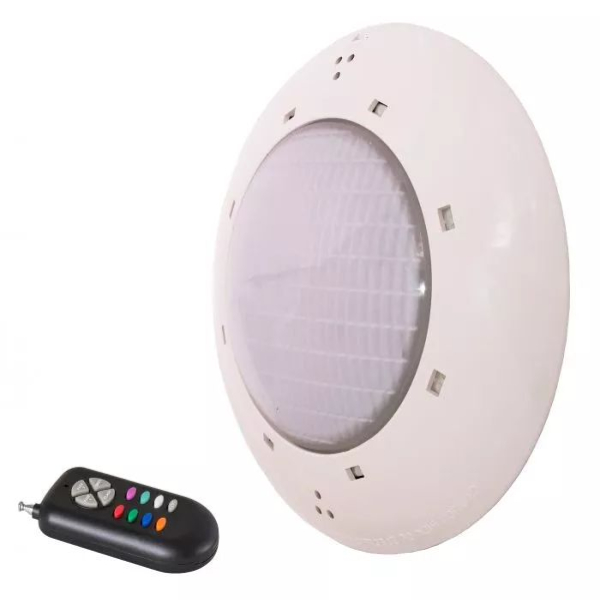Proyector plano led par56 rgb c/mando rc 12vac, 900lm