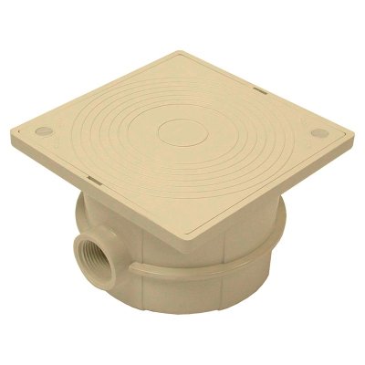 Caja de conexión con tapa de seguridad beige
