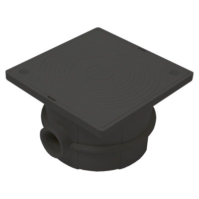 Caja de conexión con tapa de seguridad gris antracita