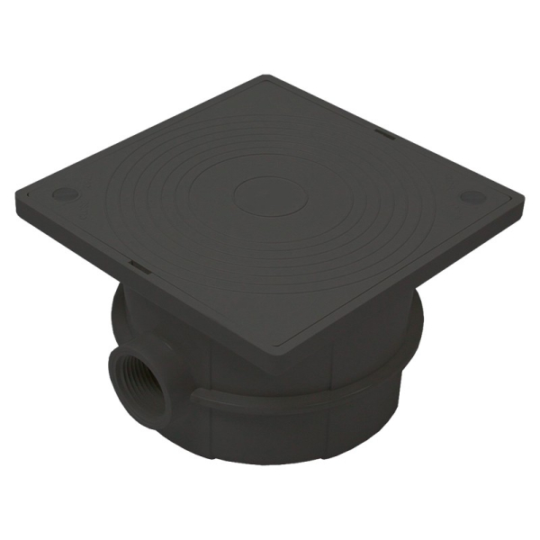 Caja de conexión con tapa de seguridad gris antracita