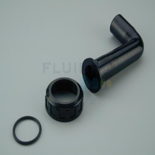 Enlace acodado negro 1 1/2' nuevo