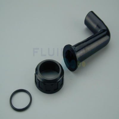 Enlace acodado negro 1 1/2' nuevo