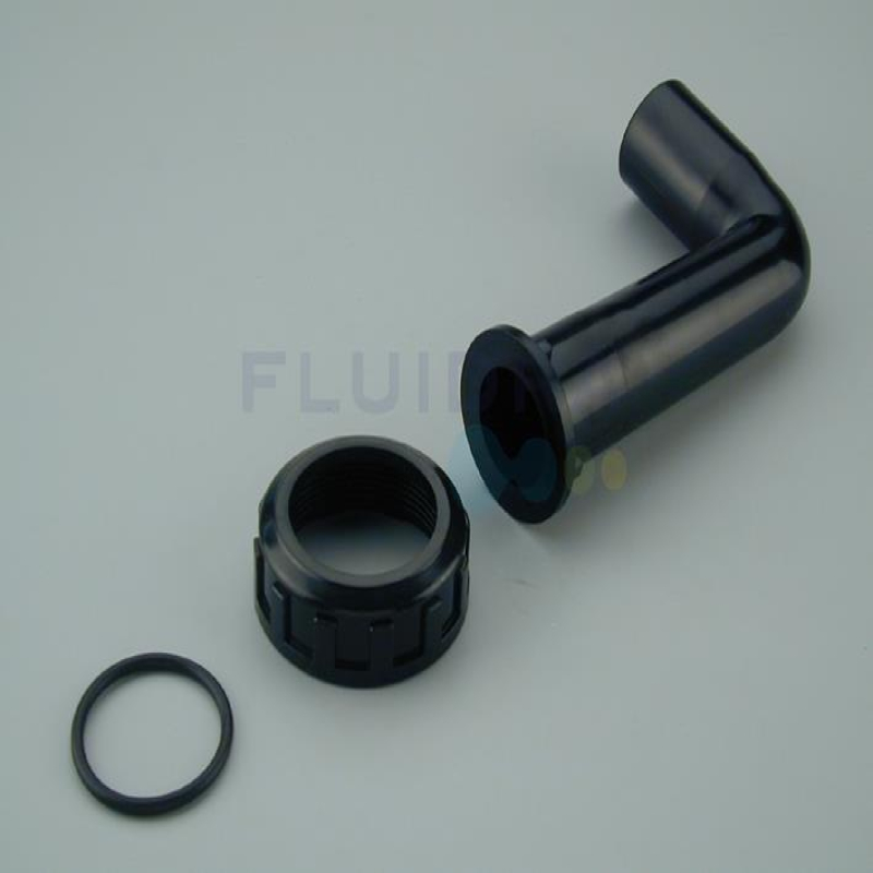 Enlace acodado negro 1 1/2' nuevo