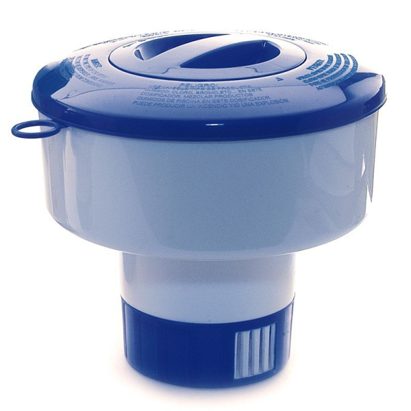 Dosificador oval flotante para cloro. serie basic line