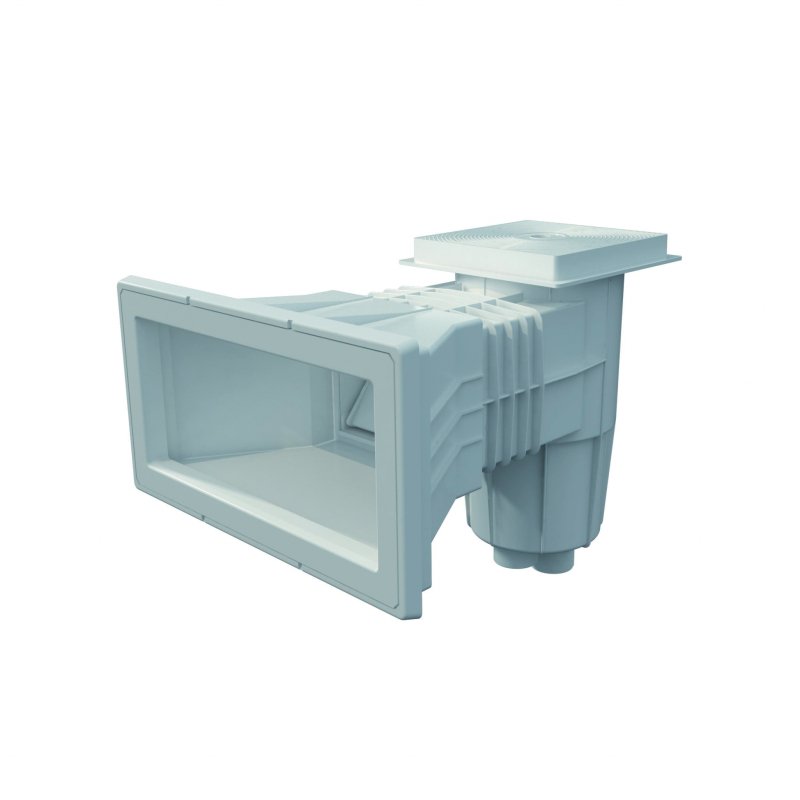 Skimmer 15 l con boca ampliacion con tapa cuadrada. liner