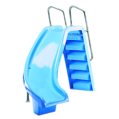 Tobogán de piscinas curvado