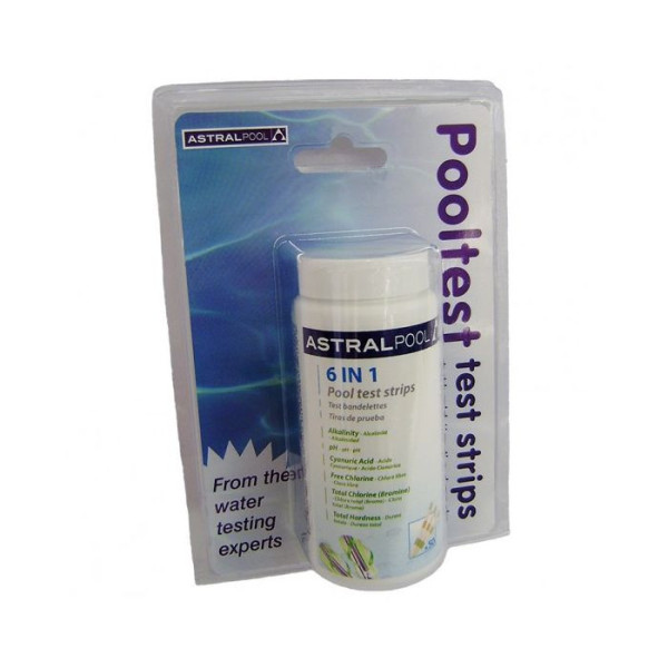 Analizadores tiritas de prueba 6 en 1 (cl libre/ph/alk/br/dur/ci