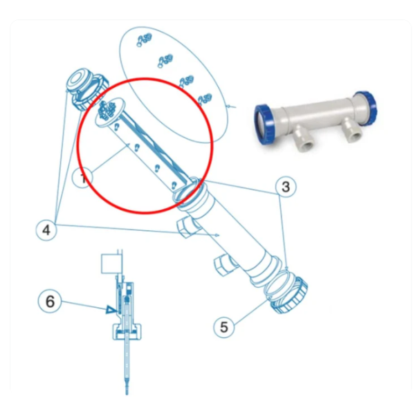 Recambio clorador Idegis  R-114. D-40/50EX