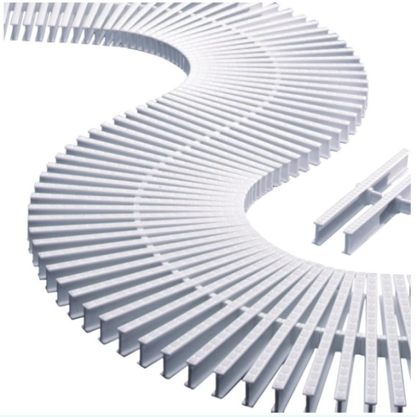 Módulo rejilla transv. para curvas  295 mm alto 35 mm