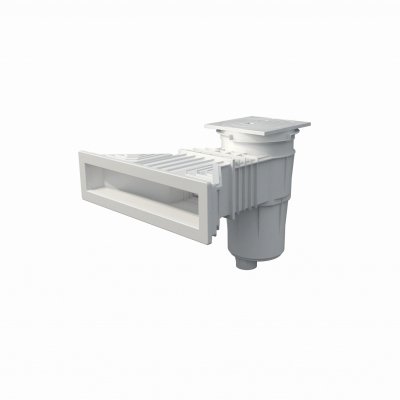 Skimmer norm para piscinas prefabricadas con insertos color blan