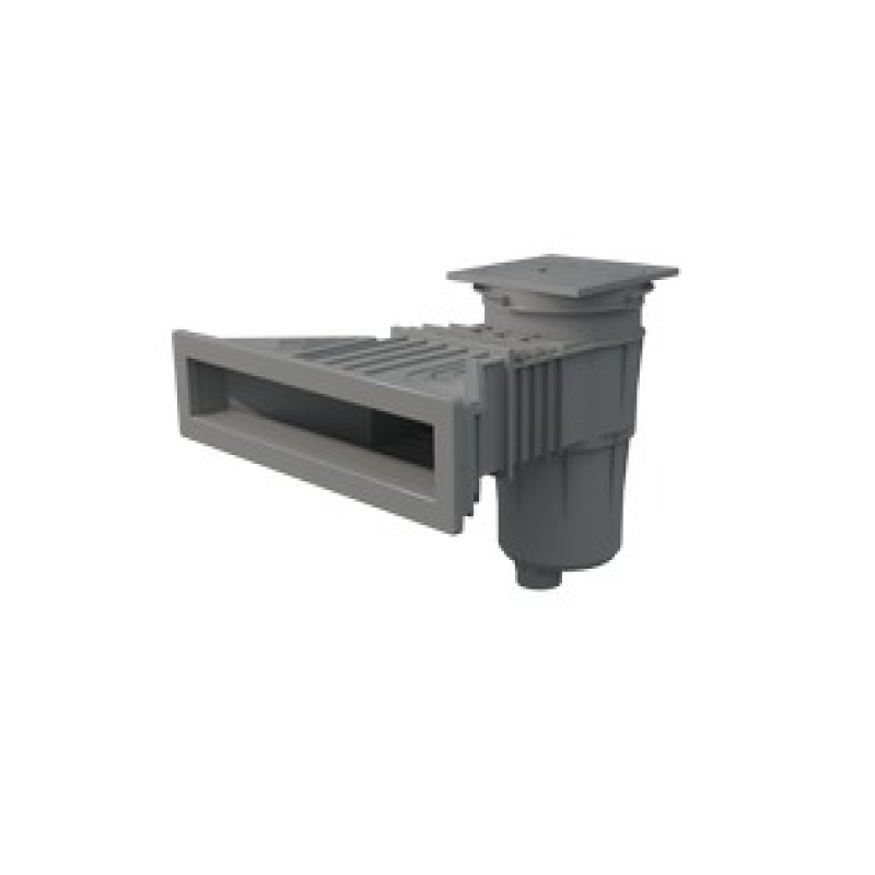 Skimmer norm para piscinas prefabricadas con insertos color gris