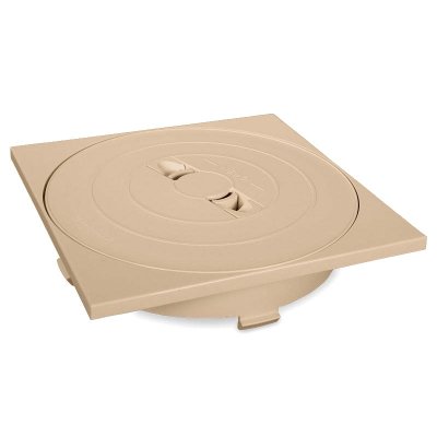 Tapa skimmer 17,5l circular marco cuadrado color beige